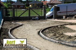 Íves ágyásszegély beonozása (6)